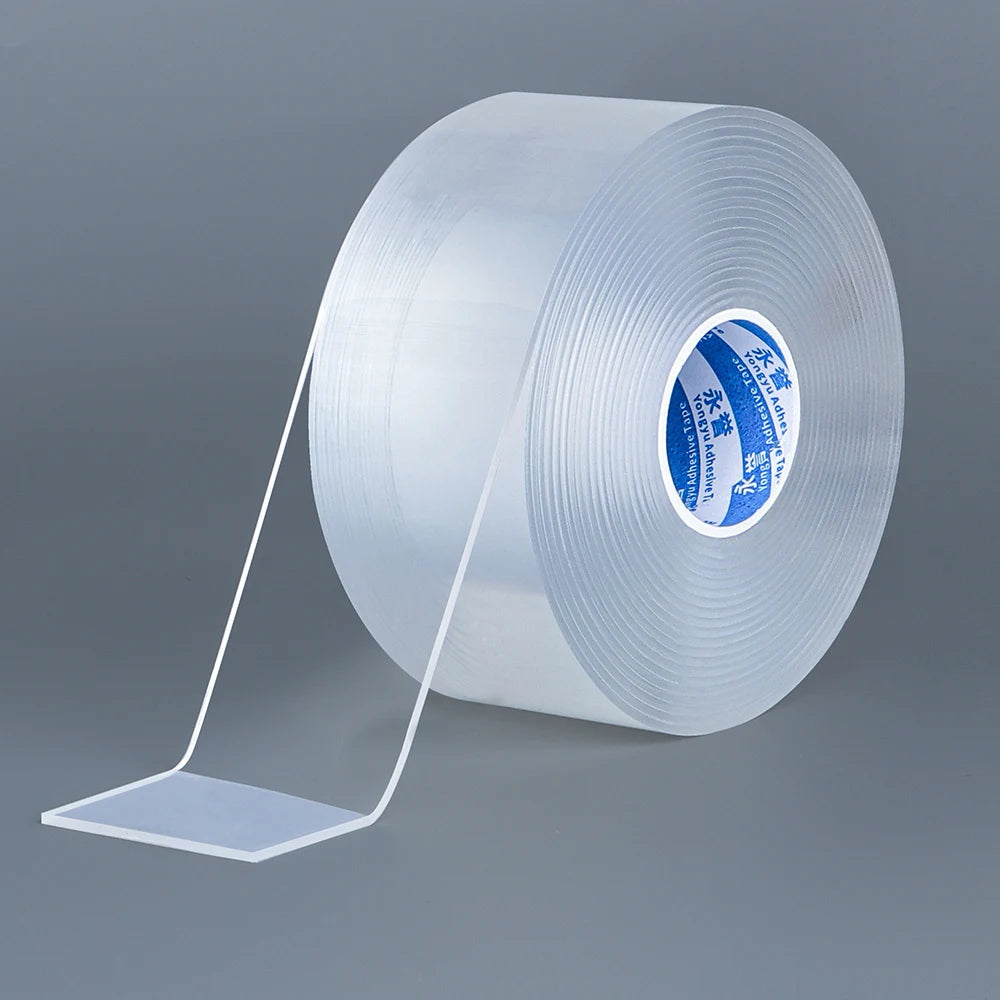 Nano Tape Single Sided Tape Transparent Reusable Waterproof Adhesive Tapes Cleanable Kitchen Bathroom Supplies Tapes