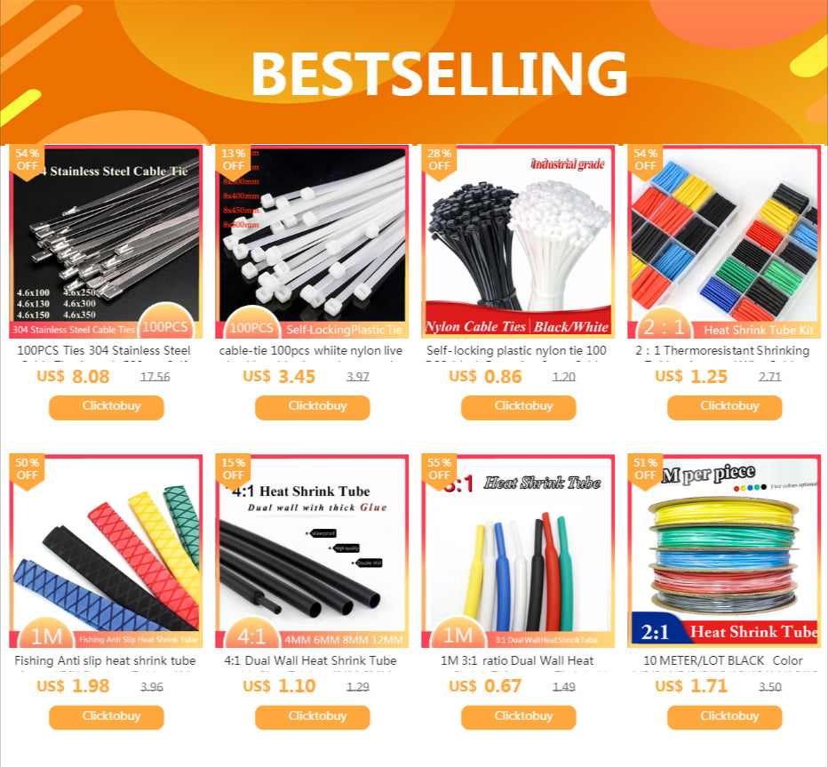 100 PCS Self-locking Plastic Nylon Tie  Black Fastening Strap Cable-Tie-Set Cable Zip Tie Fastening Ring Zip Wraps Strap Tie