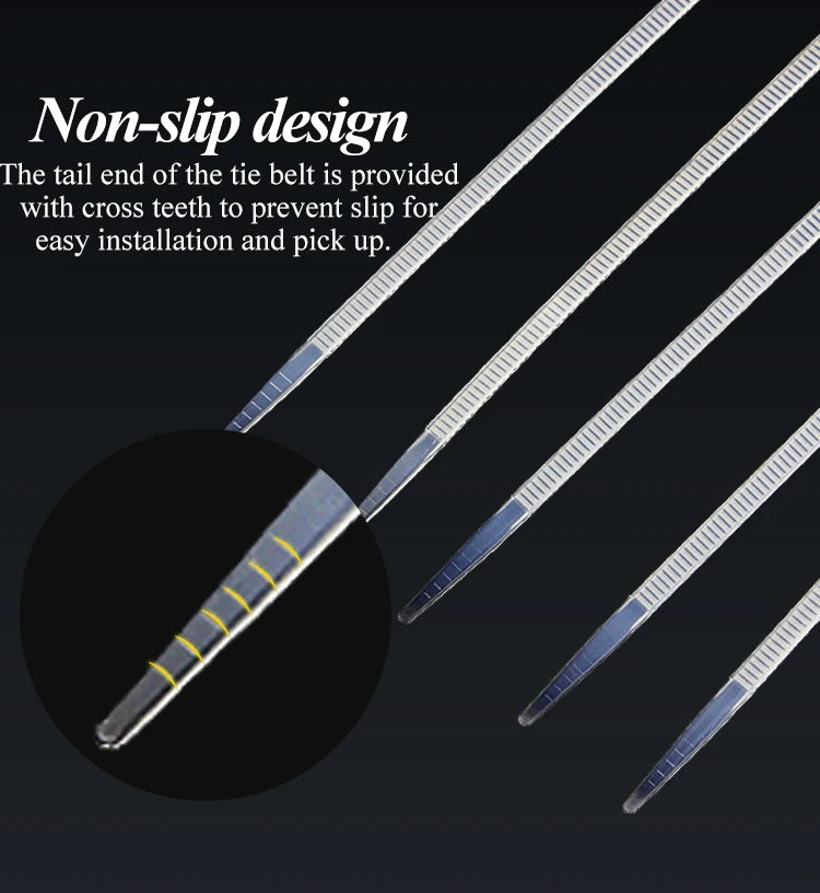 Cable Ties Self locking Nylon Cable Zip Ties 100pcs Plastic Colored Cable Zip Tie  Wrap BundleTies white