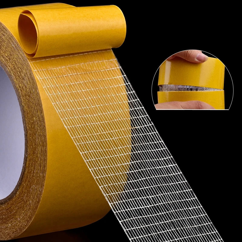20M/10M Double Sided Tape Super Strong Seamless Fabric Tape Transparent Tape Multi-purpose Carpet Tape Double-sided Cloth Tape