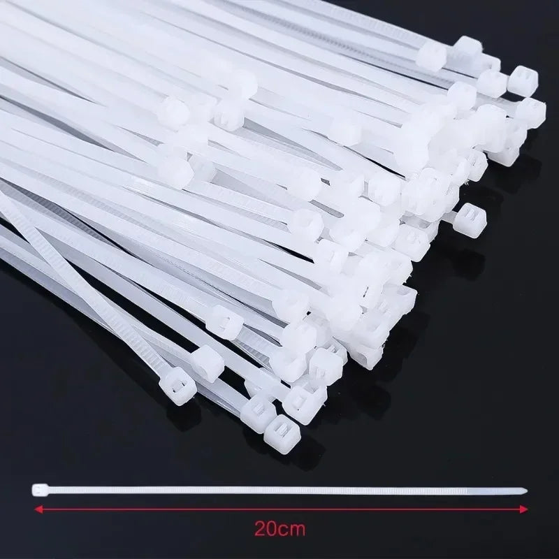 3000/100Pcs Wholesale Adjustable Nylon Cable Ties Self-locking Cord Ties Straps Home Office Wire Zip Ties Cables Fastening Loop