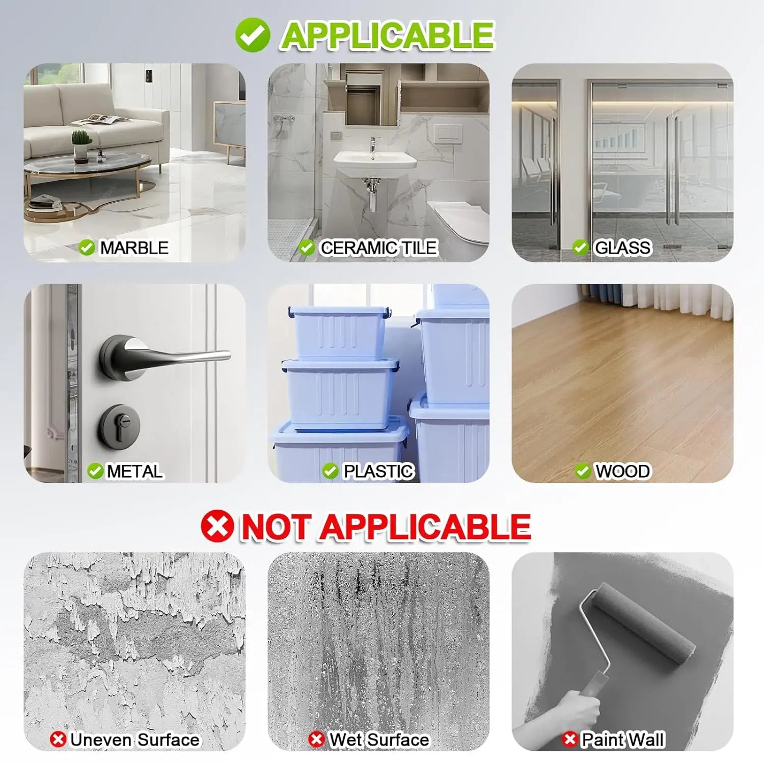 Double Sided Tape Heavy Duty Nano Tape Thickened Transparent Adhesive Acrylic Mounting Tape for Home Kitchen Bathroom