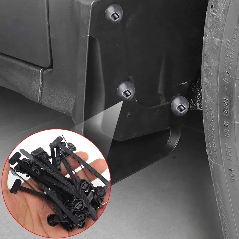 500/1pcs Nylon Cable Ties Buckle Auto Fastener Screw Replacement Clip Car Fenders Trunk Engine Guard Panel Wire Management Tools