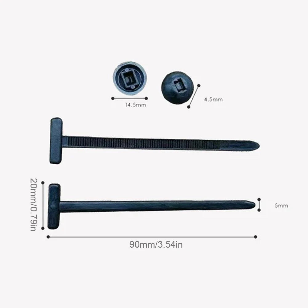 Self-locking Nylon Universal Cable Tie Buckle 100/50/20PCS Plastic Fixed Strap Iron Cable Gap Car Instrument Zip Ties