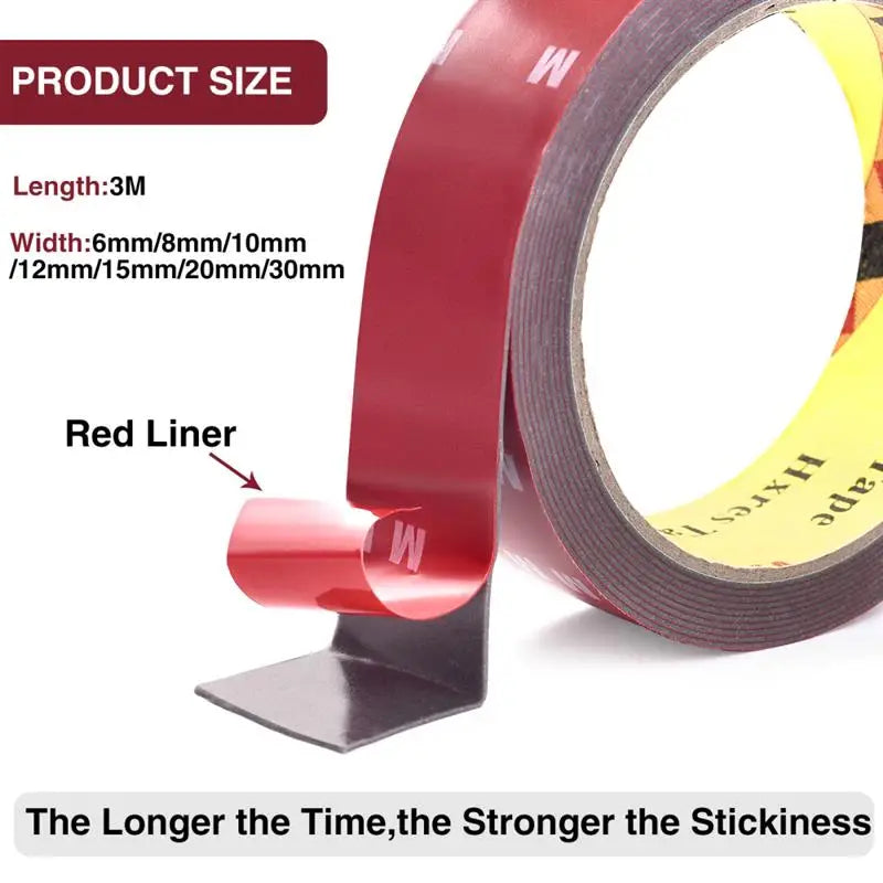 3Meters Ultra-Strong Double Sided Adhesive 6-30mm Thickness Acrylic Foam Adhesive Tape Sticker For Car Home High Temperature