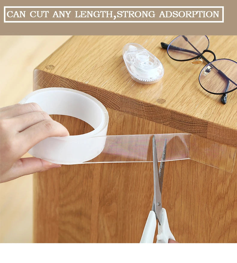 Double Sided Tape Heavy Duty Nano Tape Thickened Transparent Adhesive Acrylic Mounting Tape for Home Kitchen Bathroom