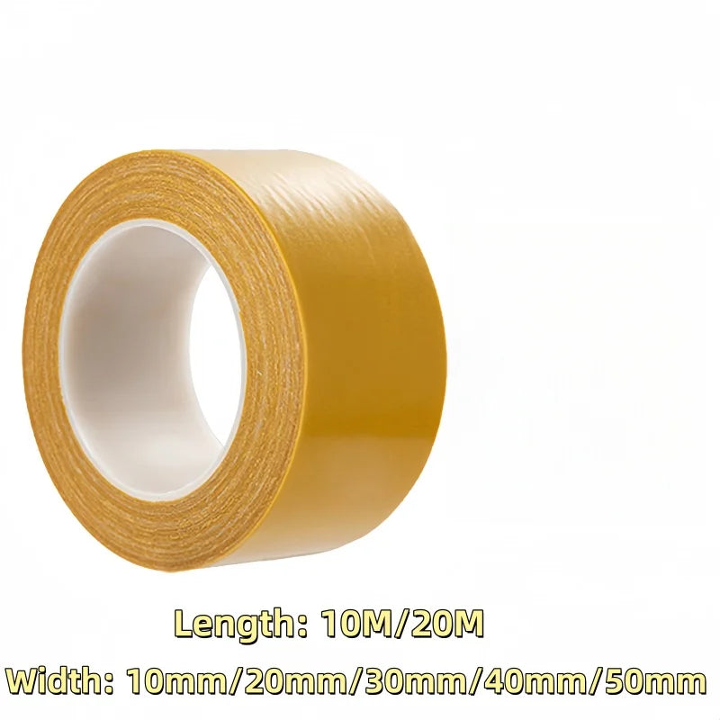 20M/10M Double Sided Tape Super Strong Seamless Fabric Tape Transparent Tape Multi-purpose Carpet Tape Double-sided Cloth Tape