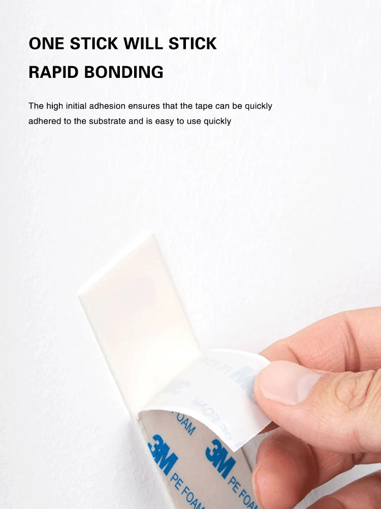 3M 10-50mm 3m White Foam Double-Sided Adhesive Strong Non-Trace Foam Tape High Temperature Resistant Double Sided Adhesive Tape