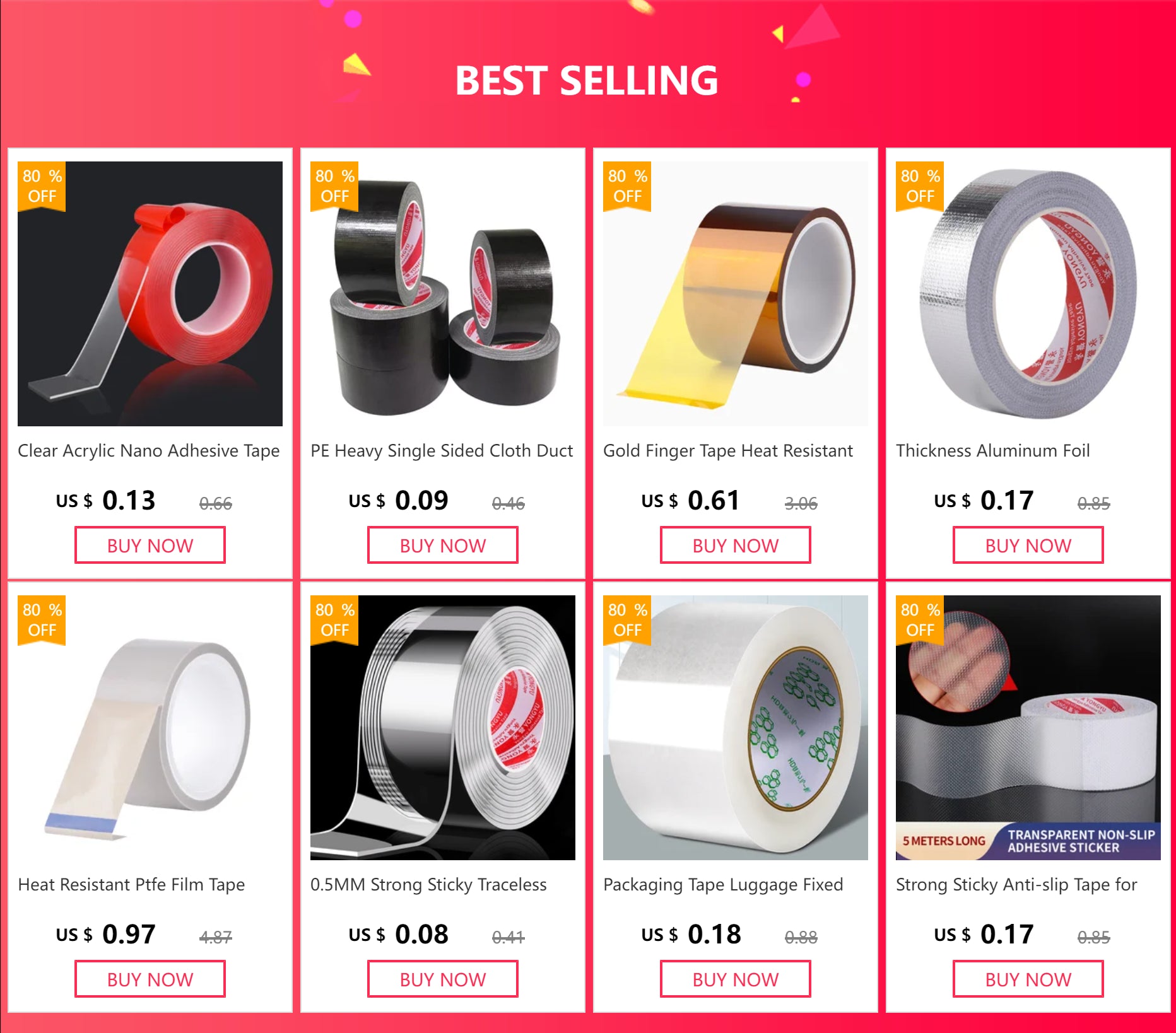 Transparent Tape BOPP Paper Packaging Sealing Tape Logistics Packaging Sealing Adhesive Paper Sealing Cartons
