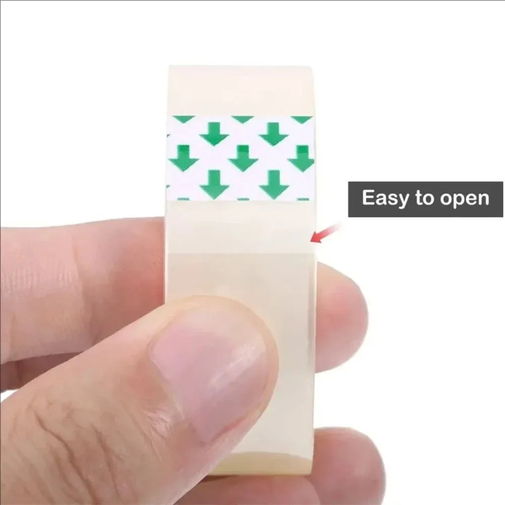 12/6/3/1rolls Transparent Tape Refills Wrapping Tape Roll 0.8cm 1.2cm 1.8cm High-viscosity Adhesive Tapes Home School Supplies