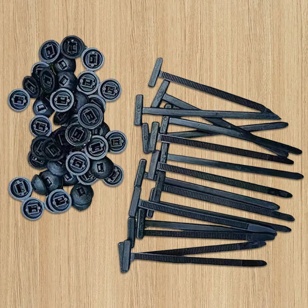 Self-locking Nylon Universal Cable Tie Buckle 100/50/20PCS Plastic Fixed Strap Iron Cable Gap Car Instrument Zip Ties
