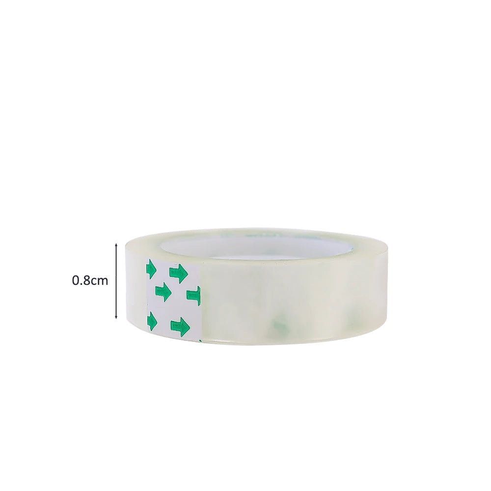 18/12/8mm Transparent Adhesive Tape Pack Tools Stationery Office School Supplies Students Adhesive Tape Packing Present Flower