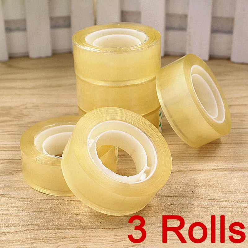 Transparent Tapes 18mm Invisible Clear Tape Refills Rolls for Gift Wrapping Home School Supplies Crafts Decoration Packing Tape