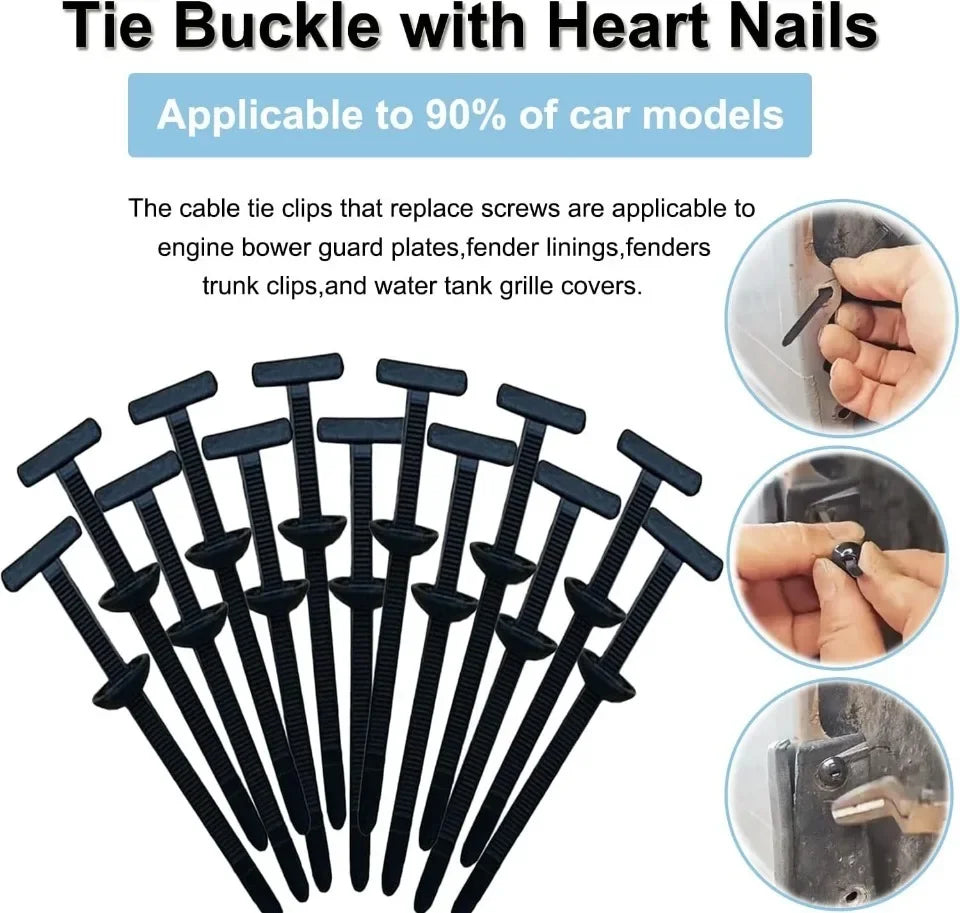 100-1000PCS Self-Locking Cable Ties Buckle, Adjustable Zip Ties for Car Repair, DIY, Home, Office, Gardening, Organizing Wires