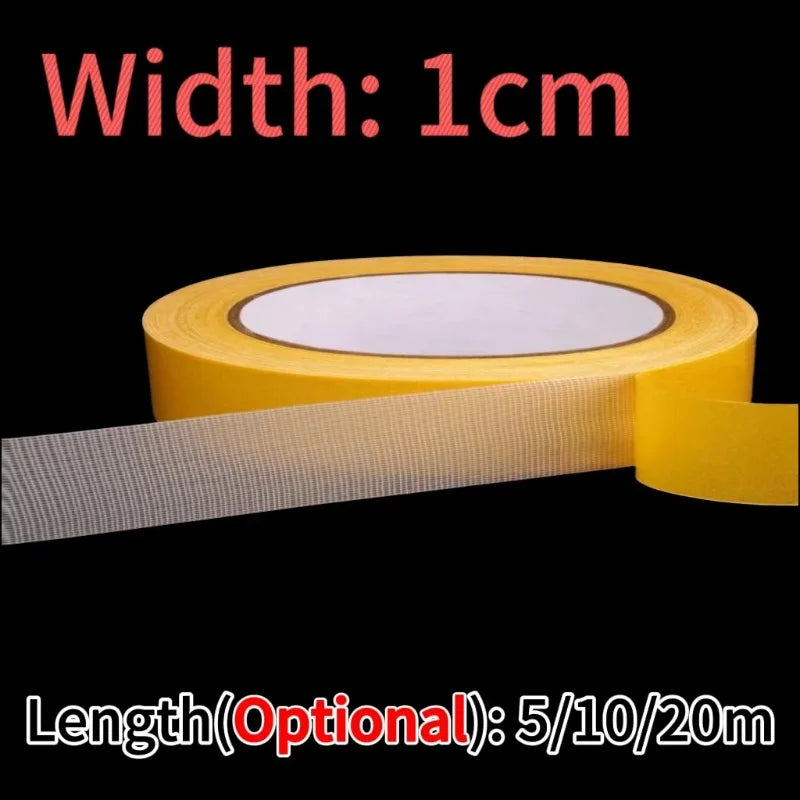 5/10/20m Double Sided Tape Strong Traceless Adhesive Waterproof Fixation Mat Carpet Tape Translucent Mesh High Viscosity Tapes