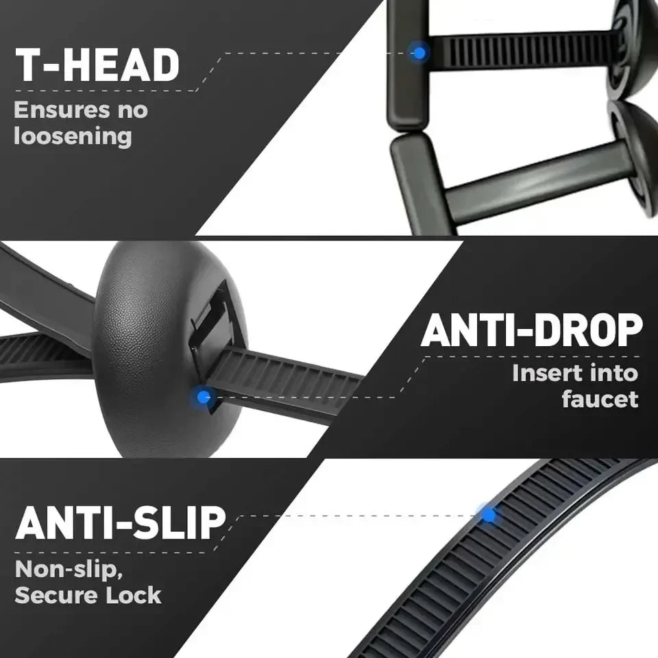 1000-100set Self-locking Nylon Universal Cable Tie Buckle Heavy Duty Zip Ties with Pin & Button Car Daily Repair Fastening Strap