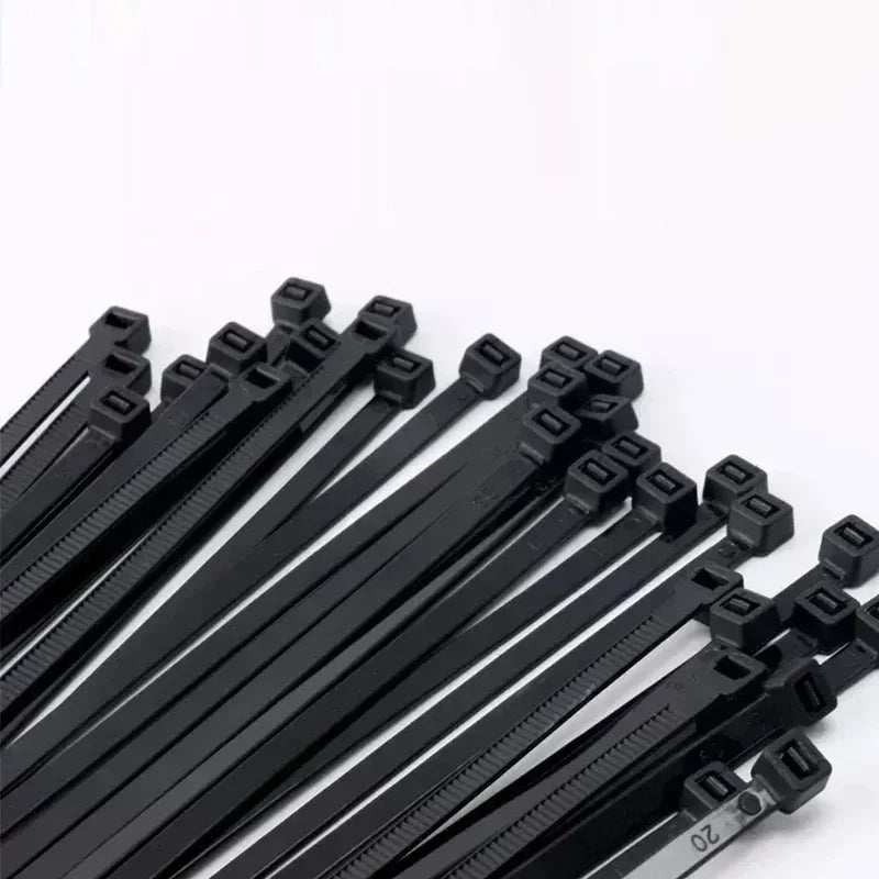 Heavy Duty Nylon Cable Ties 5x200/300/500mm, Self-Locking Flame Retardant Zip Ties for Electrical Panel Industrial Use