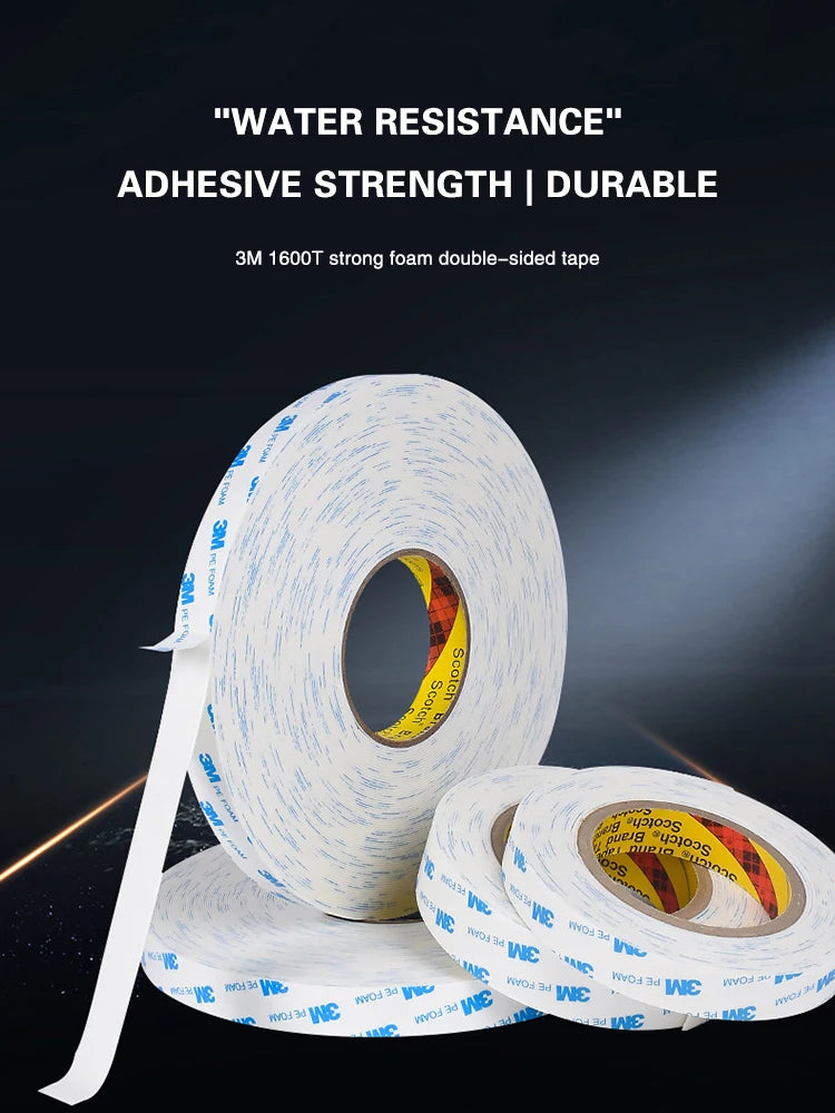 3M 10-50mm 3m White Foam Double-Sided Adhesive Strong Non-Trace Foam Tape High Temperature Resistant Double Sided Adhesive Tape