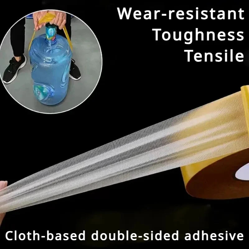 20M/10M Double Sided Tape Super Strong Seamless Fabric Tape Transparent Tape Multi-purpose Carpet Tape Double-sided Cloth Tape