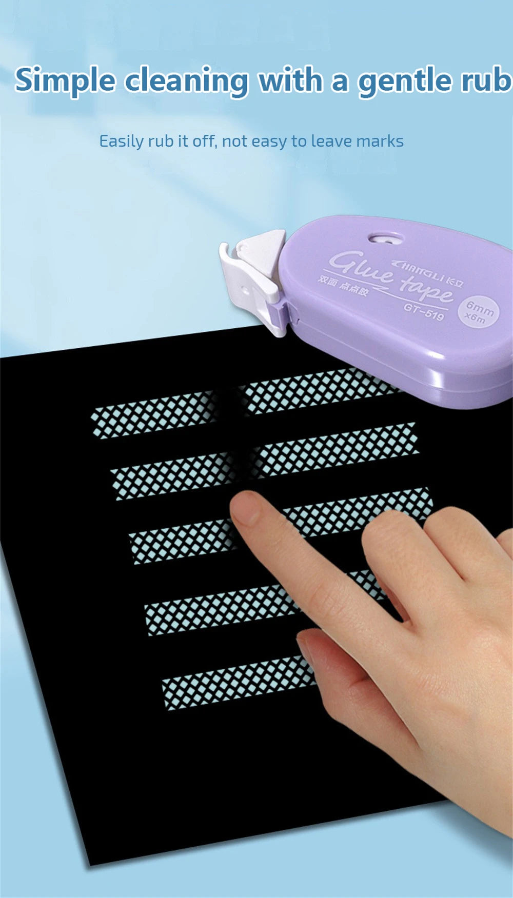2/1Pcs 6m*6mm Double Sided Adhesive Dots Glue Tape DIY Scrapbooking Collage Photo Album School Stationery Supplies Roller Tape