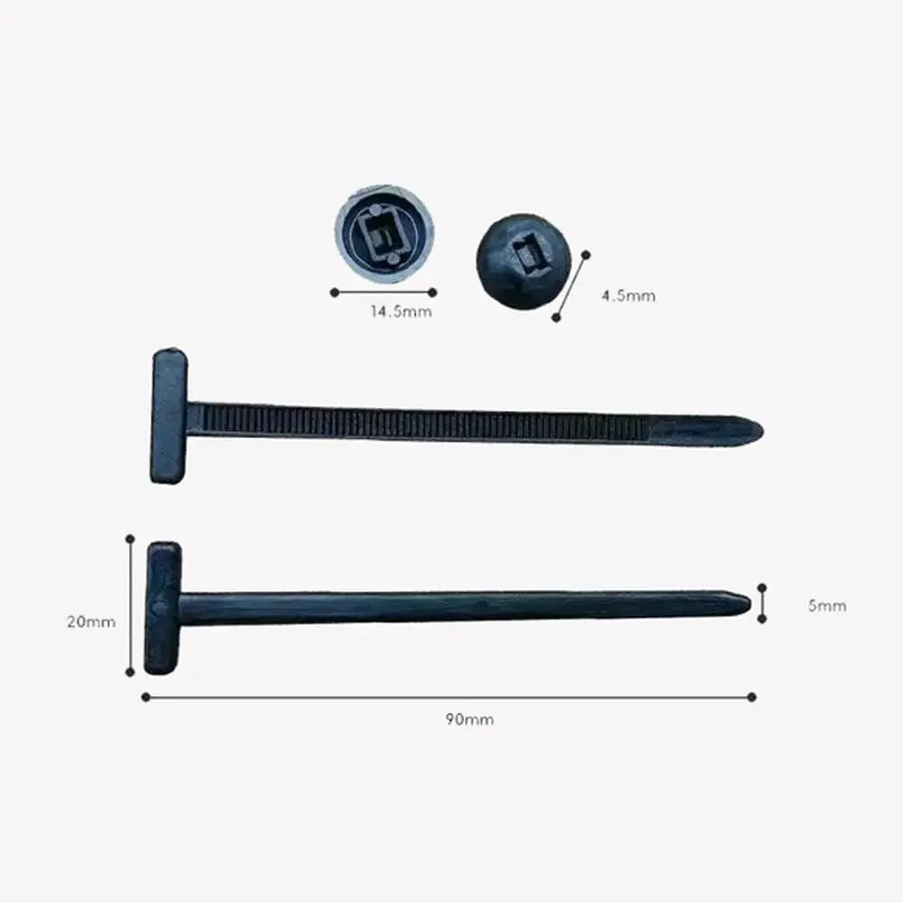 500/10 Pcs Nylon Universal Cable Tie Buckle Heavy Duty Self-Locking Nylon Zip Ties Holder Multipurpose Plastic Cable Ties Tool