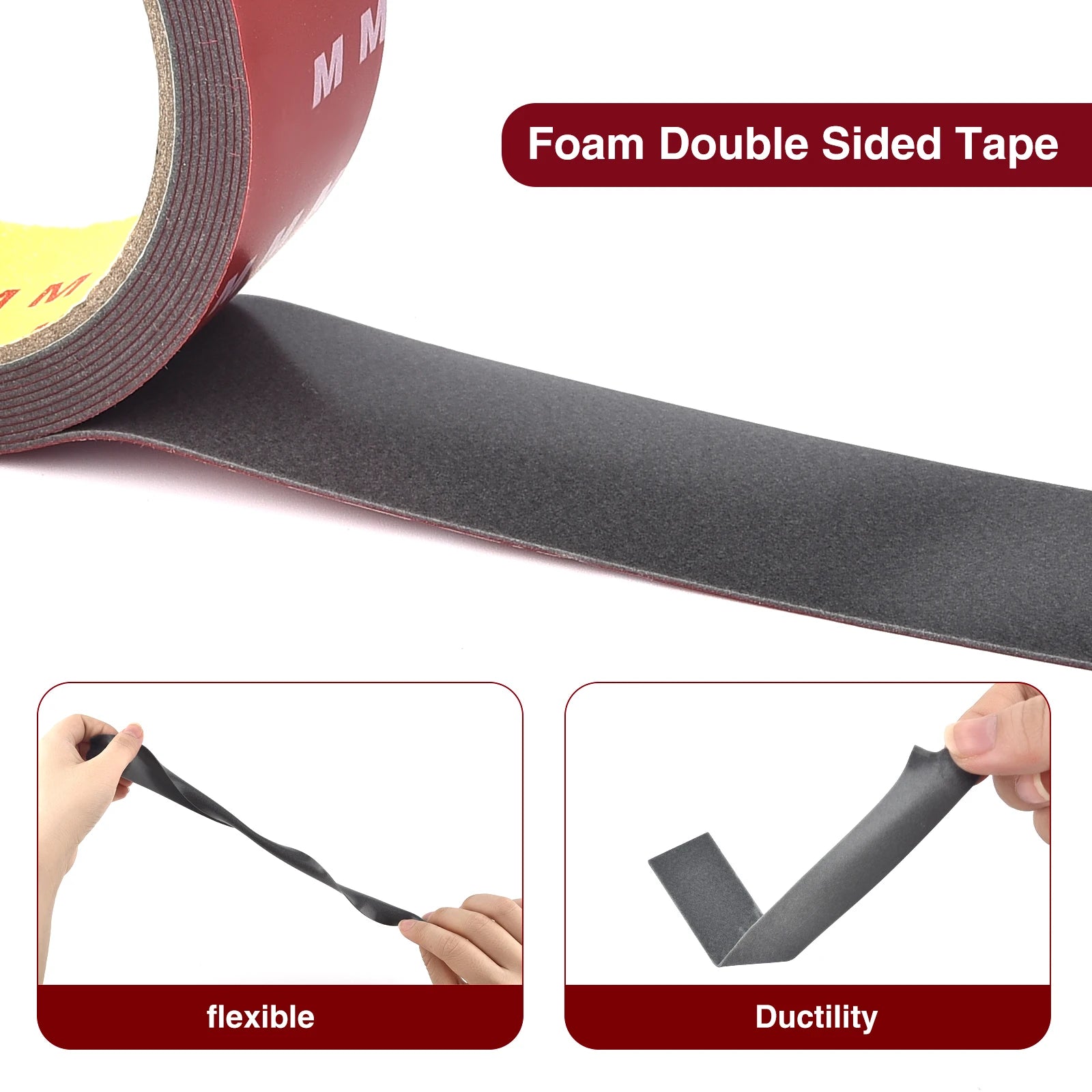 3Meters Ultra-Strong Double Sided Adhesive 6-30mm Thickness Acrylic Foam Adhesive Tape Sticker For Car Home High Temperature