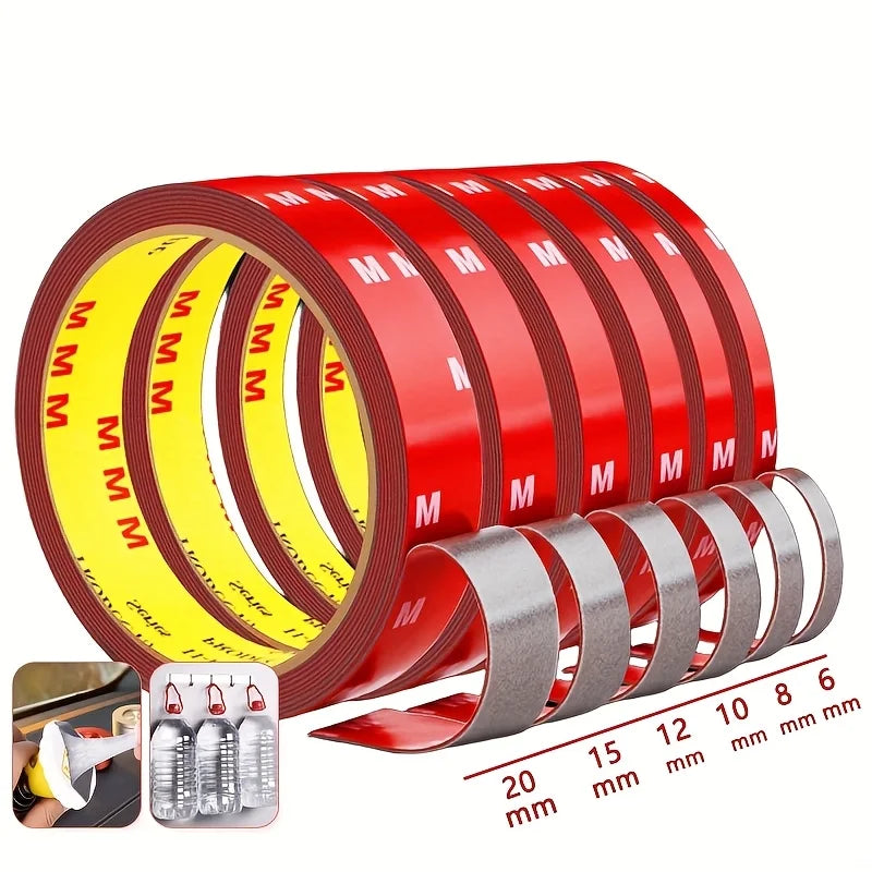 3Meters Double Sided Adhesive Tape Extra Strong 0.8mm Thick High Viscosity For Car Special Mounting Fixing Tear Off No Residue