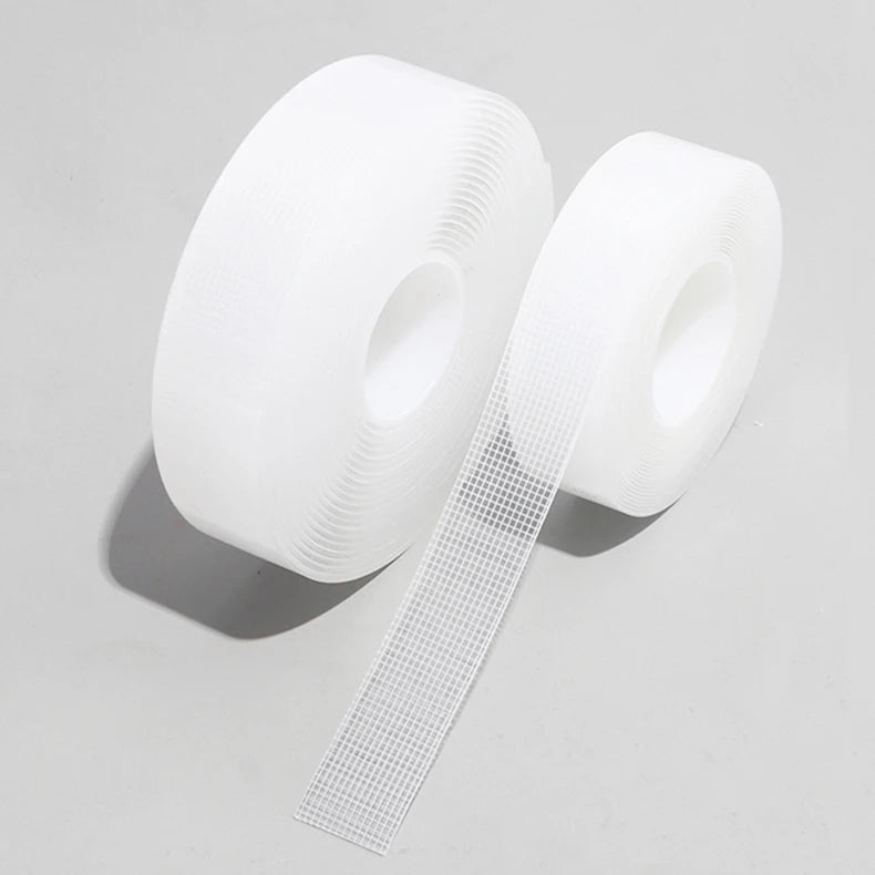 3PCS Reusable Traceless Strong Sticky Adhesive Mesh Nano Tape, Washable Clear Mounting For Paste Items In Home Office Car
