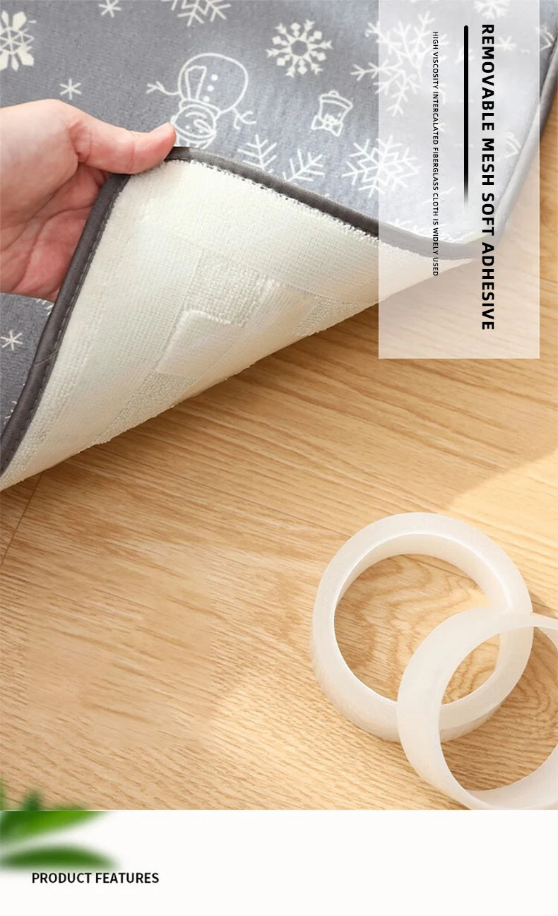 3PCS Reusable Traceless Strong Sticky Adhesive Mesh Nano Tape, Washable Clear Mounting For Paste Items In Home Office Car