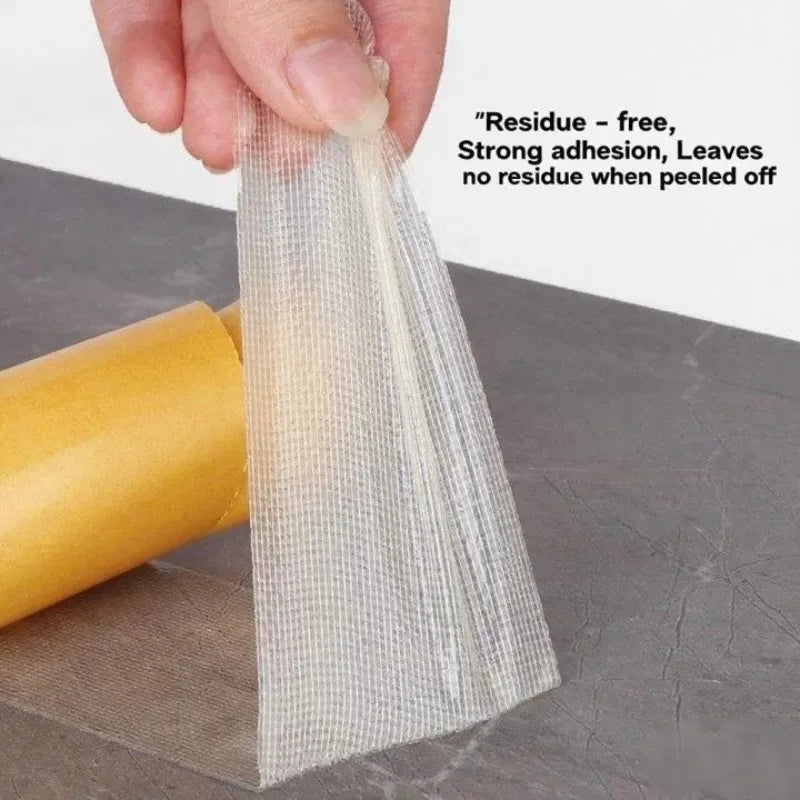 5/10/20m Double Sided Tape Strong Traceless Adhesive Waterproof Fixation Mat Carpet Tape Translucent Mesh High Viscosity Tapes