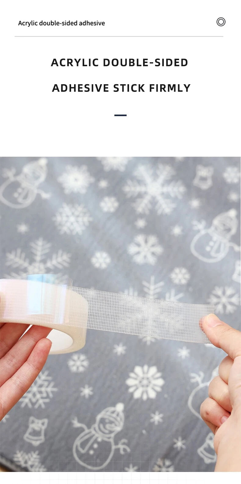 3PCS Reusable Traceless Strong Sticky Adhesive Mesh Nano Tape, Washable Clear Mounting For Paste Items In Home Office Car
