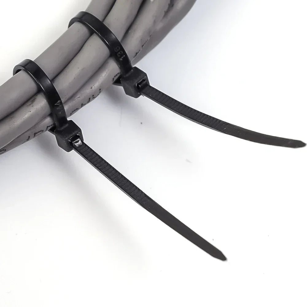 1000/100Pcs Wholesale Plastic Nylon Cable Ties Self-locking Cord Straps Widen thicken Cables Fastening Loop Wire Zip Tie