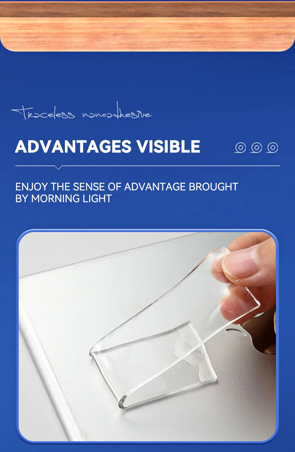 Double Sided Nano Tape Extra Strong Decorative Adhesive Tape Thickened Transparent Waterproof Tape Glue Useful Things for Home
