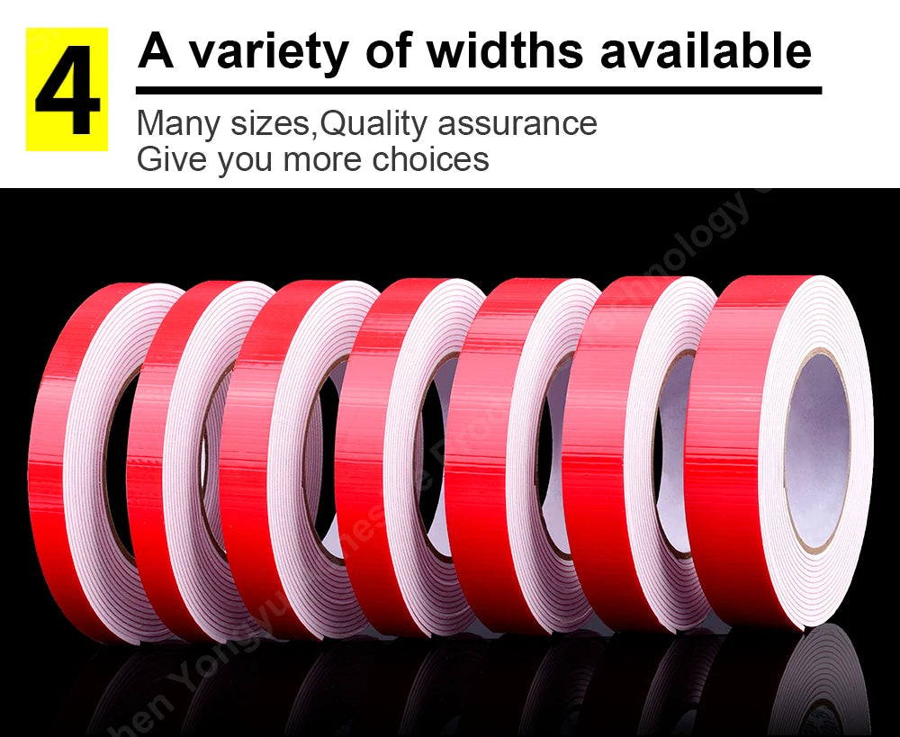 Super Strong Double side Adhesive foam Tape for Mounting Fixing Pad Sticky Elasticity Soft Temperature Resistant PE Sponge Tape