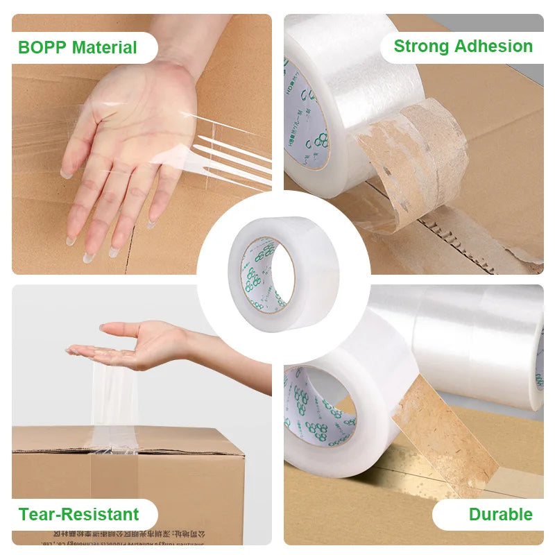 Transparent Tape BOPP Paper Packaging Sealing Tape Logistics Packaging Sealing Adhesive Paper Sealing Cartons