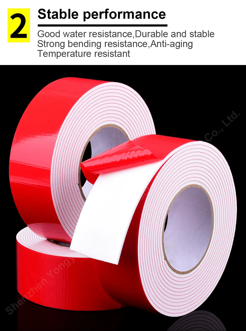 Super Strong Double side Adhesive foam Tape for Mounting Fixing Pad Sticky Elasticity Soft Temperature Resistant PE Sponge Tape