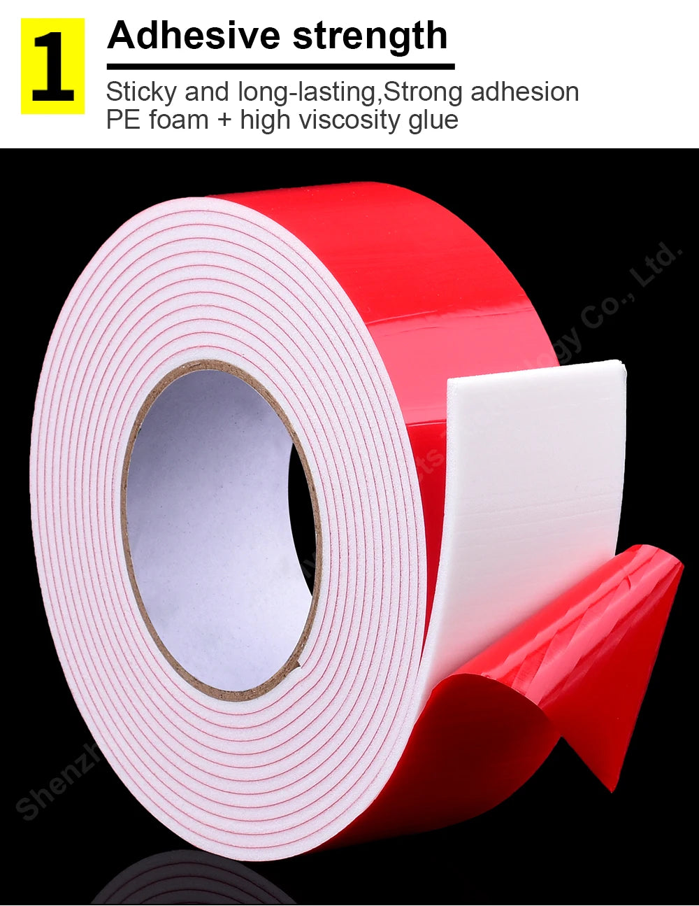 Super Strong Double side Adhesive foam Tape for Mounting Fixing Pad Sticky Elasticity Soft Temperature Resistant PE Sponge Tape