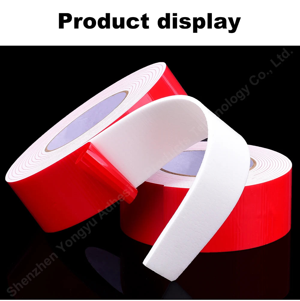 Super Strong Double side Adhesive foam Tape for Mounting Fixing Pad Sticky Elasticity Soft Temperature Resistant PE Sponge Tape