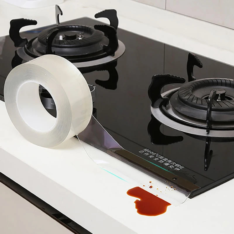 Kitchen Sink Waterproof Mildew Strong Self-adhesive Transparent Tape Nano Tape Bathroom Gap Strip Self-adhesive Pool Water Seal