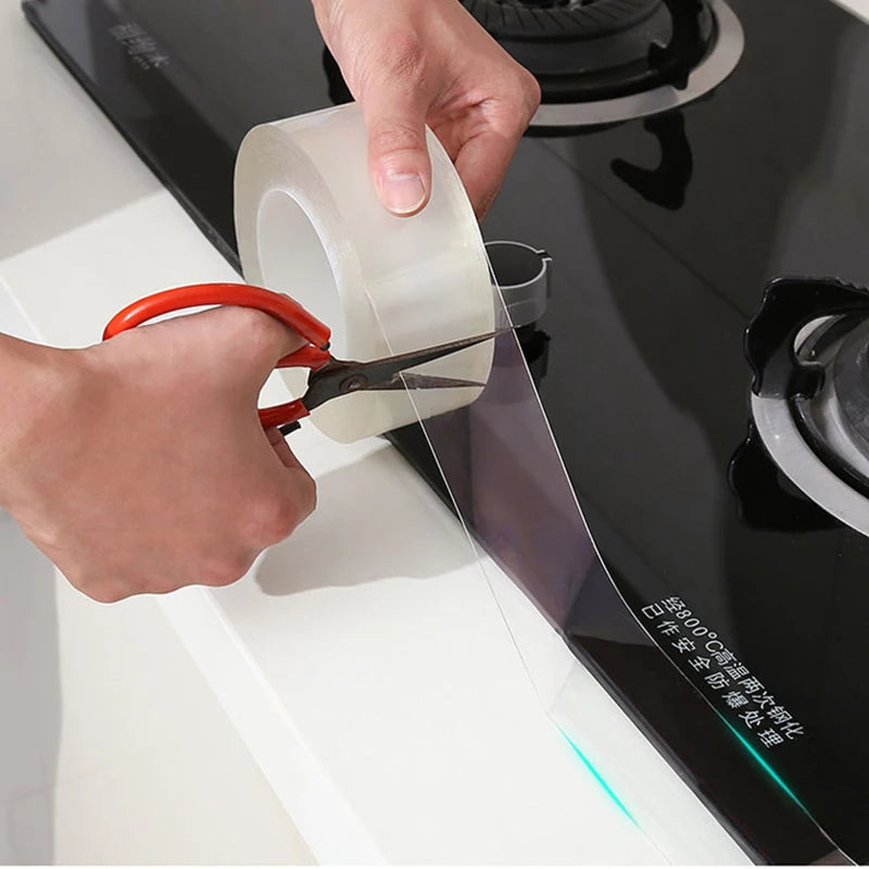 Kitchen Sink Waterproof Mildew Strong Self-adhesive Transparent Tape Nano Tape Bathroom Gap Strip Self-adhesive Pool Water Seal