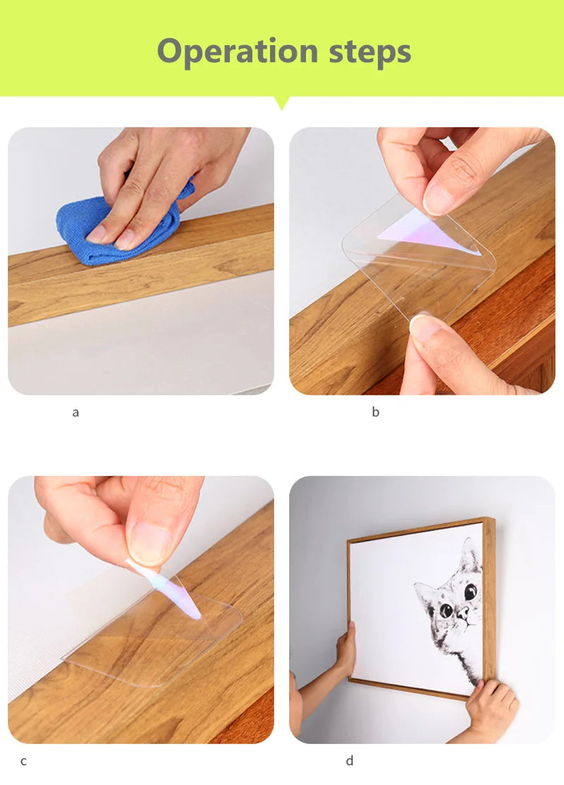 Double Sided Tape Super Sticky PVC Nano Transparent No Trace Acrylic Reusable Waterproof Adhesive  Pendating Fixed Home Supplies