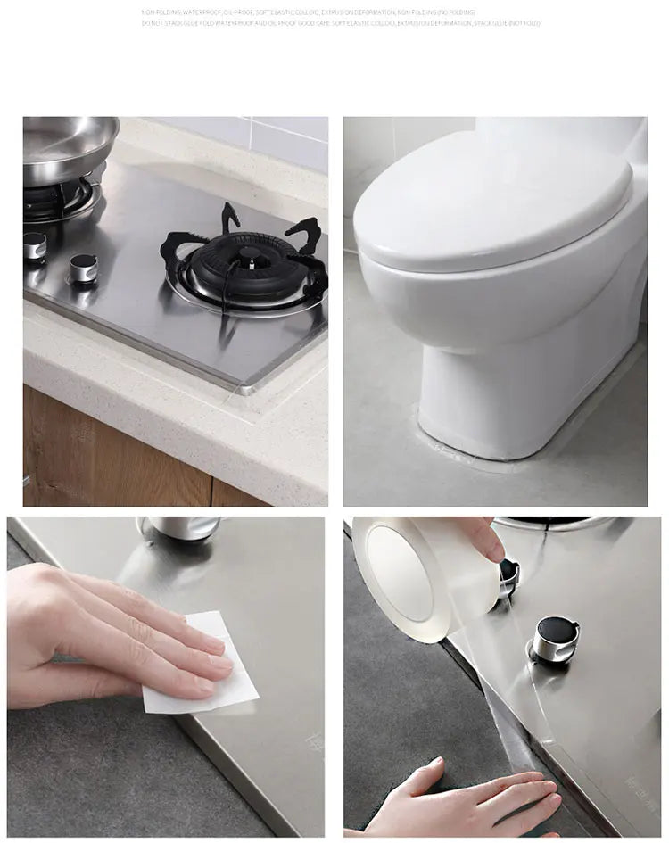 Kitchen Sink Waterproof Mildew Strong Self-adhesive Transparent Tape Nano Tape Bathroom Gap Strip Self-adhesive Pool Water Seal