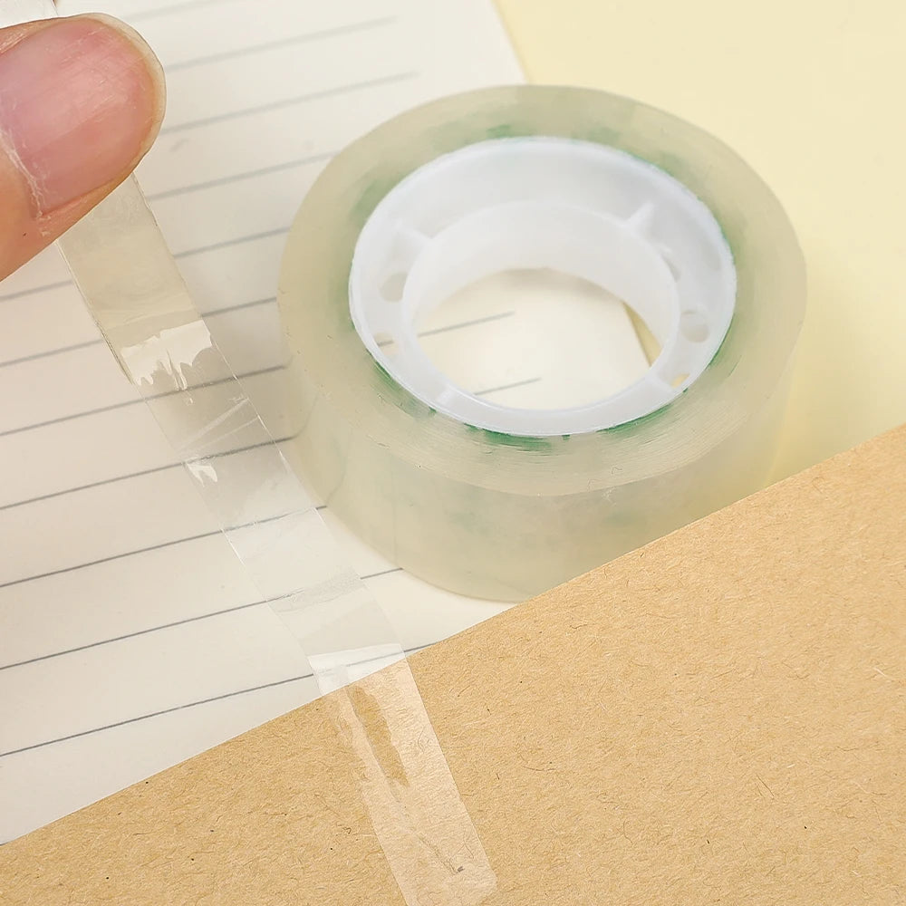 1-10 Rolls Transparent Tape Refills Wrapping Tape Roll 0.8cm 1.2cm 1.8cm High-viscosity Adhesive Tapes Home School Supplies
