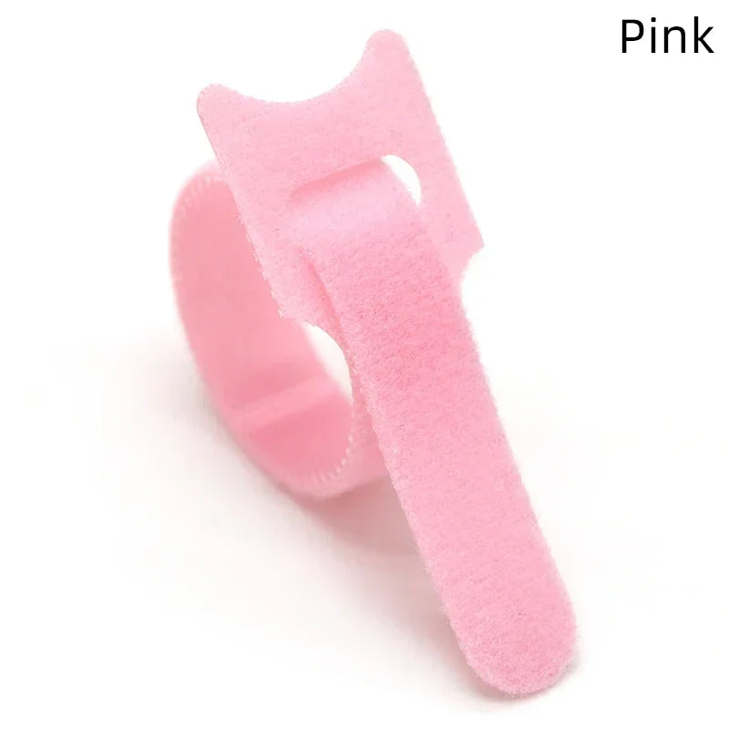 Releasable Cable Ties Wire Organizer Black 15 20 25 30cm Nylon Hook Loop Straps Wrap Zip Bundle Bandage Tie Plastics Fastening
