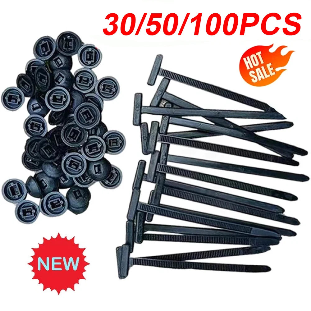 Self-locking Nylon Universal Cable Tie Buckle 100/50/20PCS Plastic Fixed Strap Iron Cable Gap Car Instrument Zip Ties