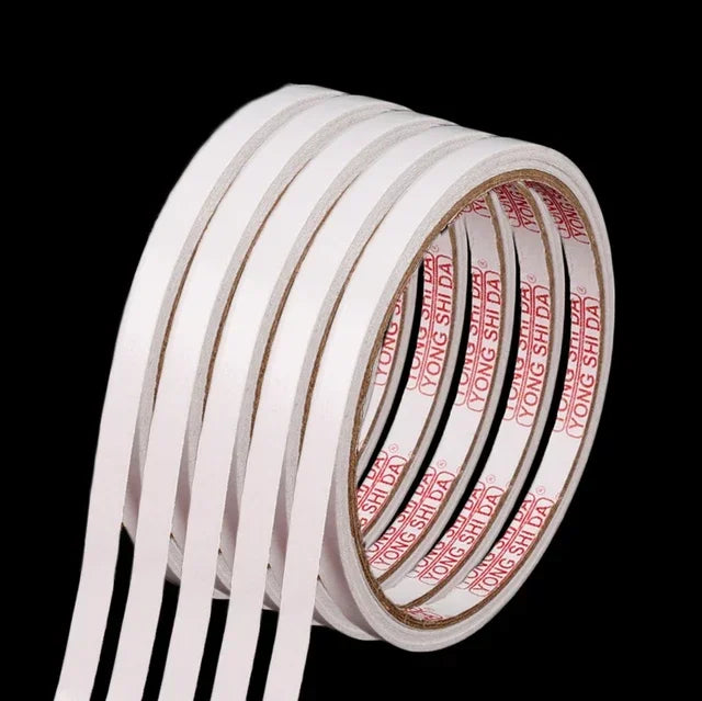10 Rolls Double Sided Adhesive Tape 8M Ultra-thin White Strong Tape Sticker for Home Office Craft Double Sided Tape Sticky Paper