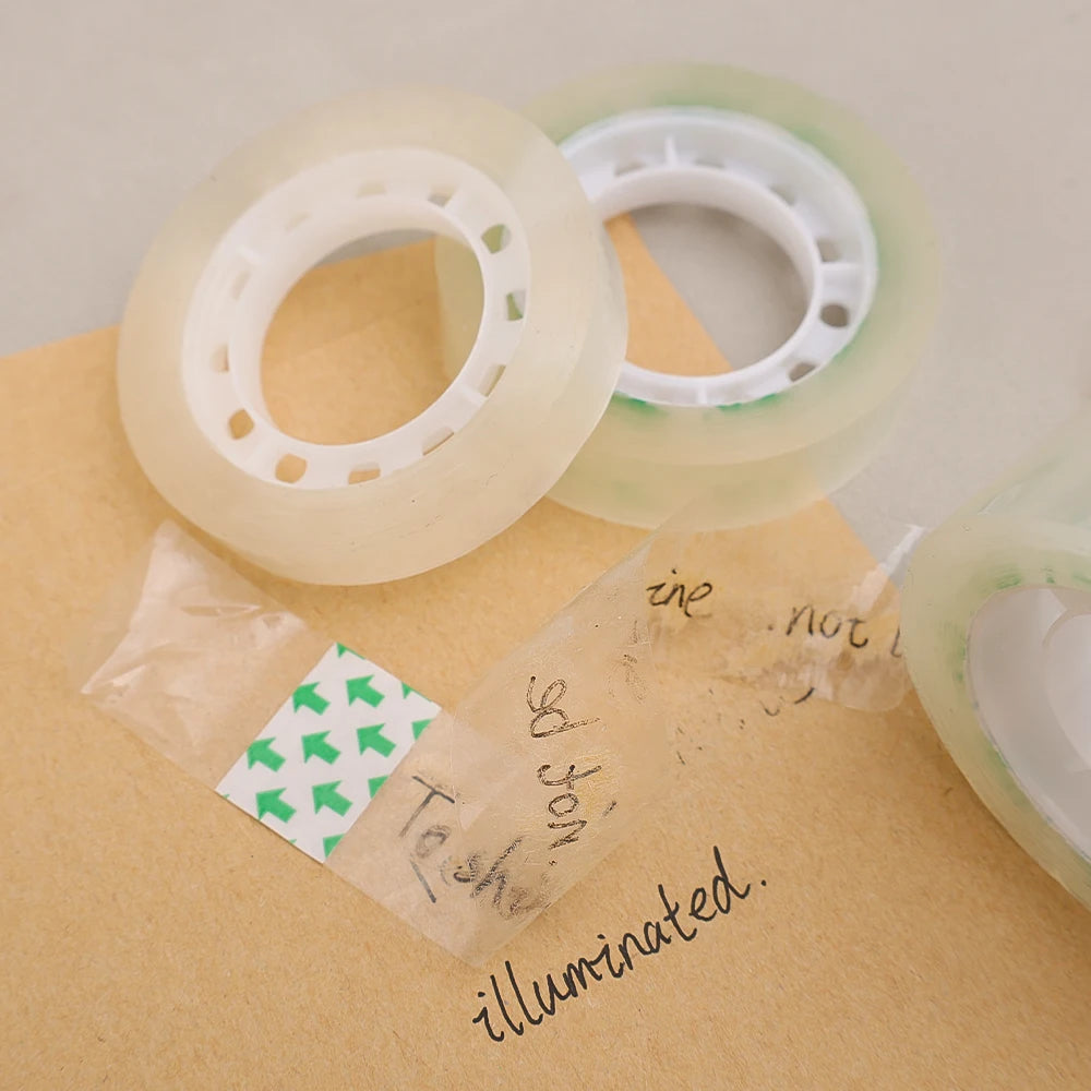 1-10 Rolls Transparent Tape Refills Wrapping Tape Roll 0.8cm 1.2cm 1.8cm High-viscosity Adhesive Tapes Home School Supplies