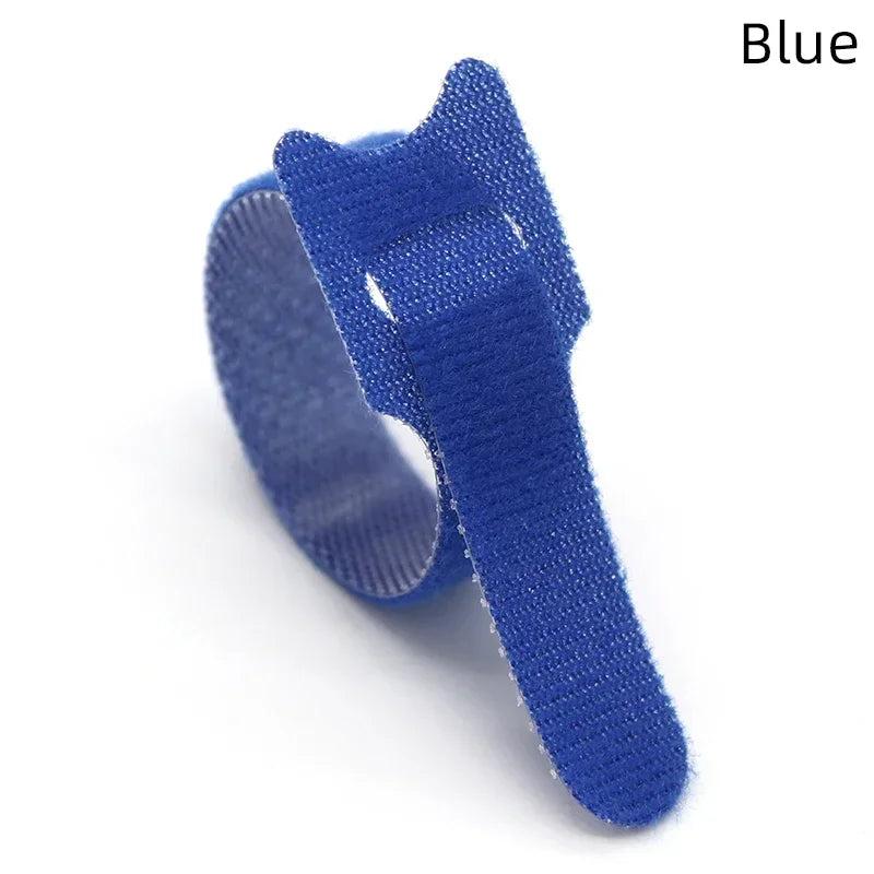 Releasable Cable Ties Wire Organizer Black 15 20 25 30cm Nylon Hook Loop Straps Wrap Zip Bundle Bandage Tie Plastics Fastening