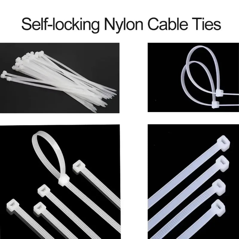 1-500pcs Plastic Straps Nylon Cable Ties Plastic Flanges Ties Cable Greenhouse Velcro Clamp Self-locking Fastening Wire Ties