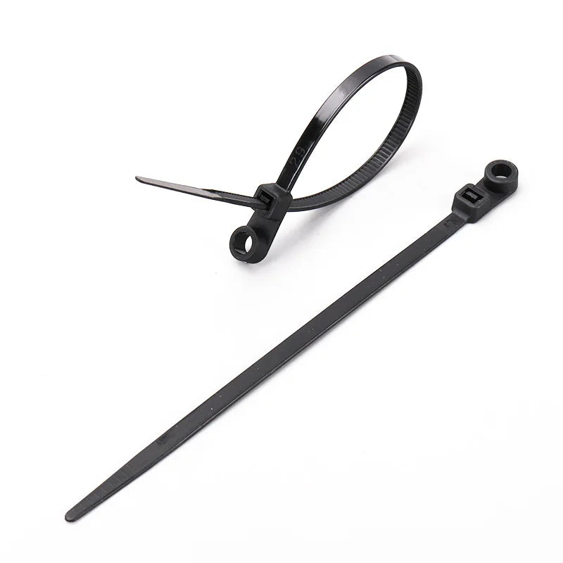 Screw Mount Cable Ties Nylon Heavy Duty Adjustable Self Locking Cord Zip Tie Screw Hole Wire Organizer Fastening Loop Straps